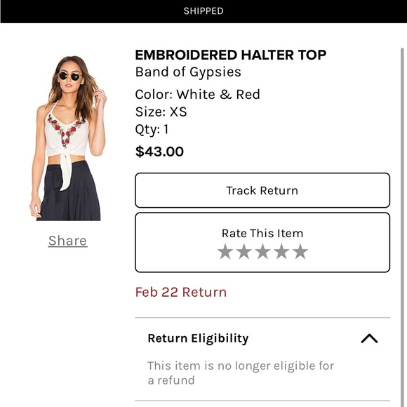 Embroidered Halter Top - Picture 5 of 5